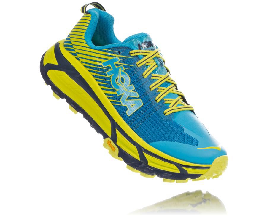 Hoka One One Trailsko Dame - Evo Mafate 2 - Blå/Grøn - 569041HPO